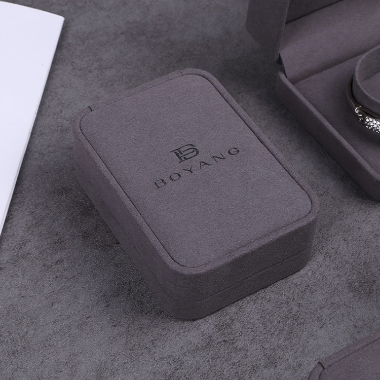 Professional custom gray unique engagement small ring box
