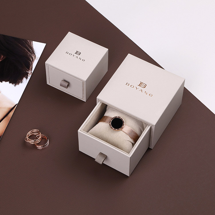 Sliding drawer paper cardboard custom gift pendant box packaging