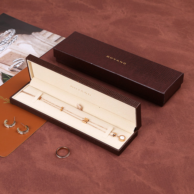 Surprise custom luxury brown bracelet gift box packaging