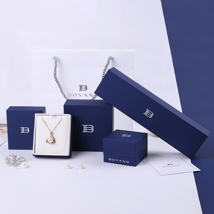 Blue factory direct supply personalized custom wedding ring gift box