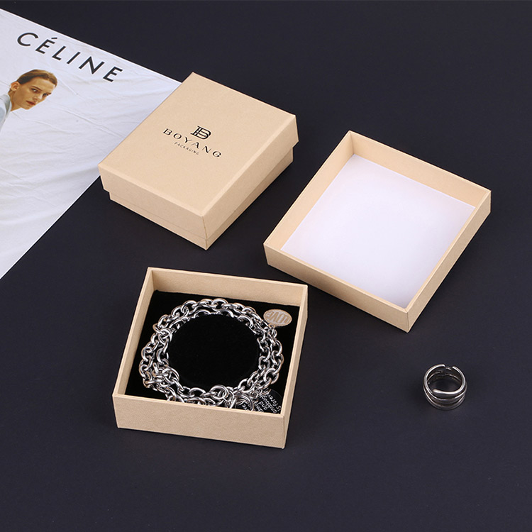 Professional square cute gift custom small ring box with ribbon
