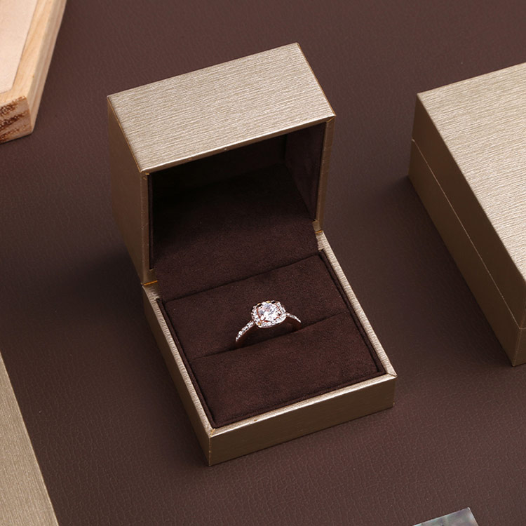 Creative handmade fancy personalised engagement custom surprise double ring gift box