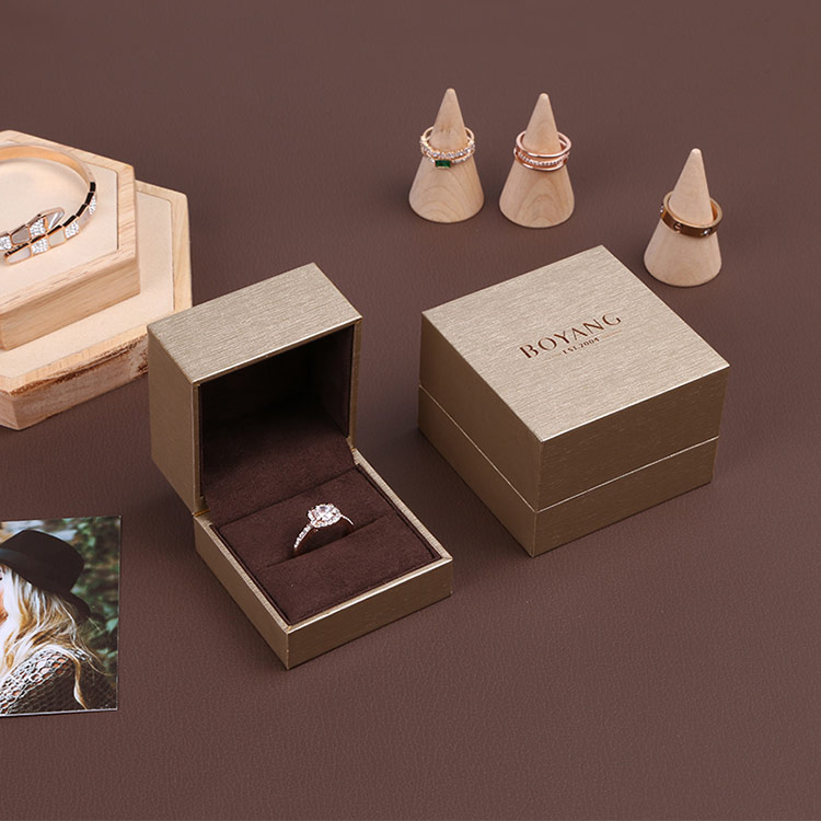 Creative handmade fancy personalised engagement custom surprise double ring gift box
