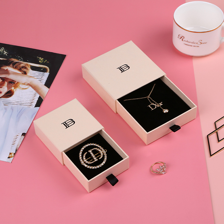 Cheap price simple design sliding drawer custom gift necklace box