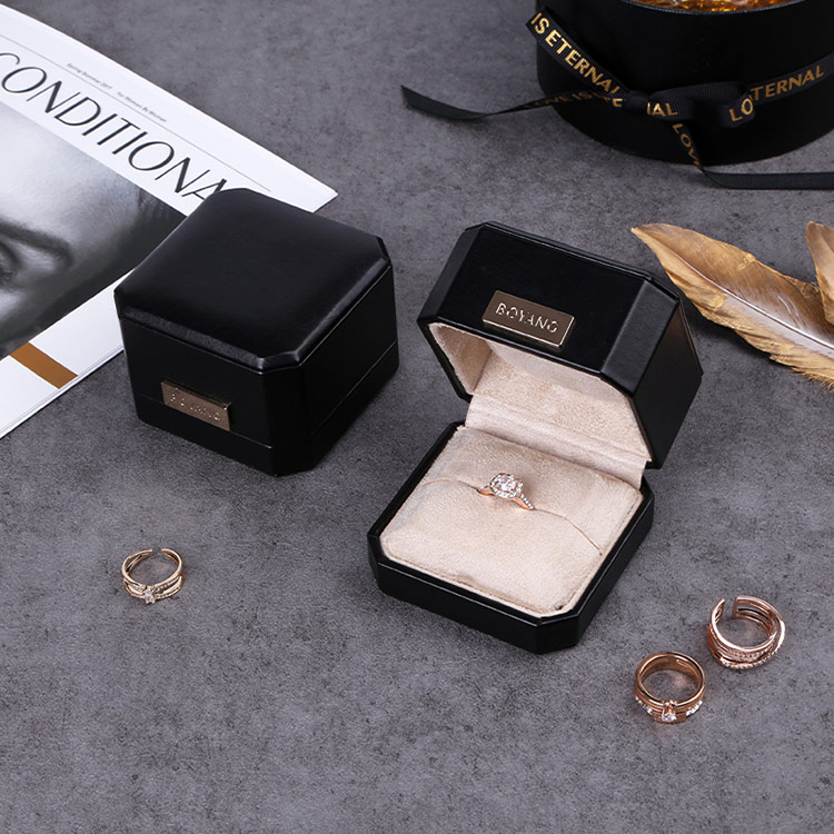 Birthday surprise black long best custom pearl necklace gift box with label