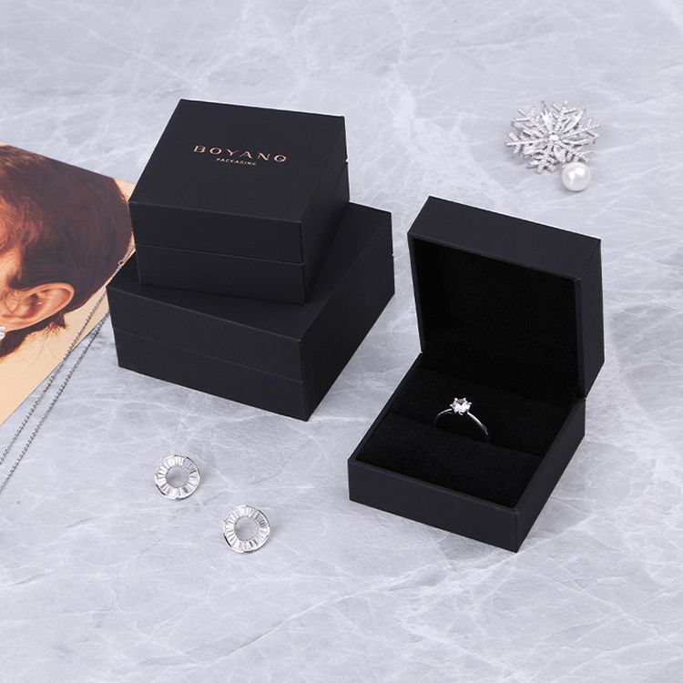 Wedding anniversary beautiful black gift custom pendant box packaging