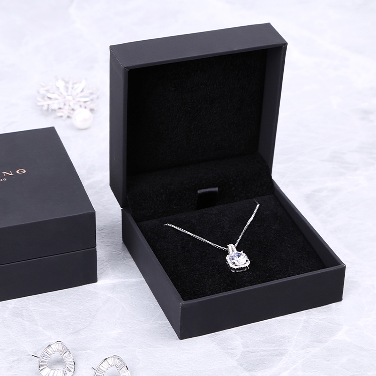 Wedding anniversary beautiful black gift custom pendant box packaging