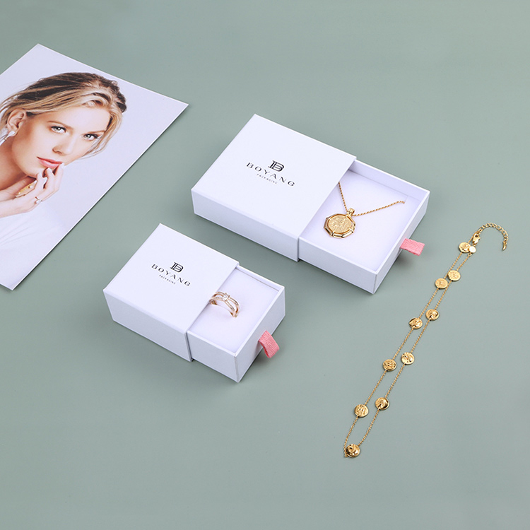 Valentine's Day exquisite sliding drawer long custom necklace gift boxes