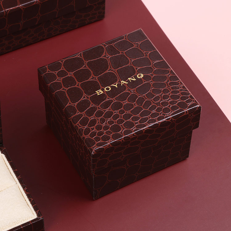 Custom women crocodile pattern upscale luxury empty bracelet box
