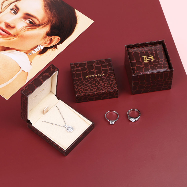 Custom women crocodile pattern upscale luxury empty bracelet box
