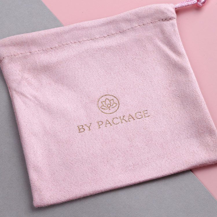 Logo custom velvet wedding ring bags drawstring jewelry pouch