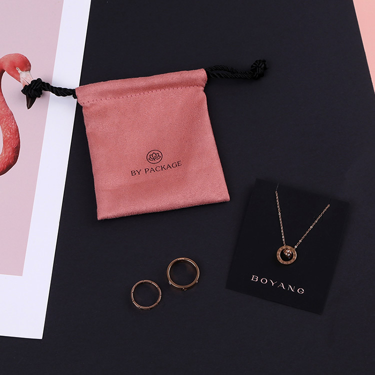 China factory custom mini drawstring velvet ring jewelry gift bags with logo