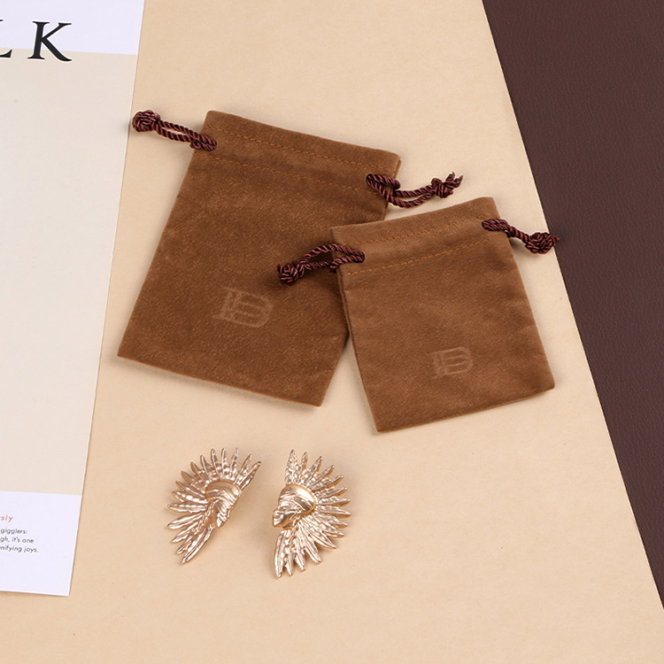 High end luxury custom small drawstring gift pouches jewelry bags