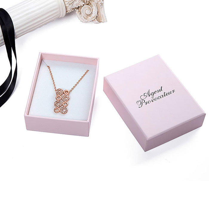 Custom luxury paper Jewelry gift box with ribbon