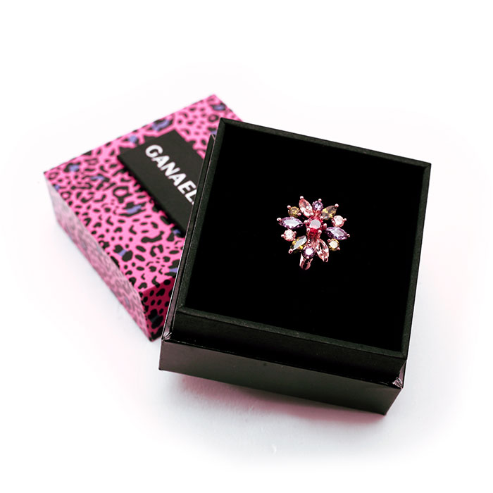 Leopard print custom paper jewelry box for sale