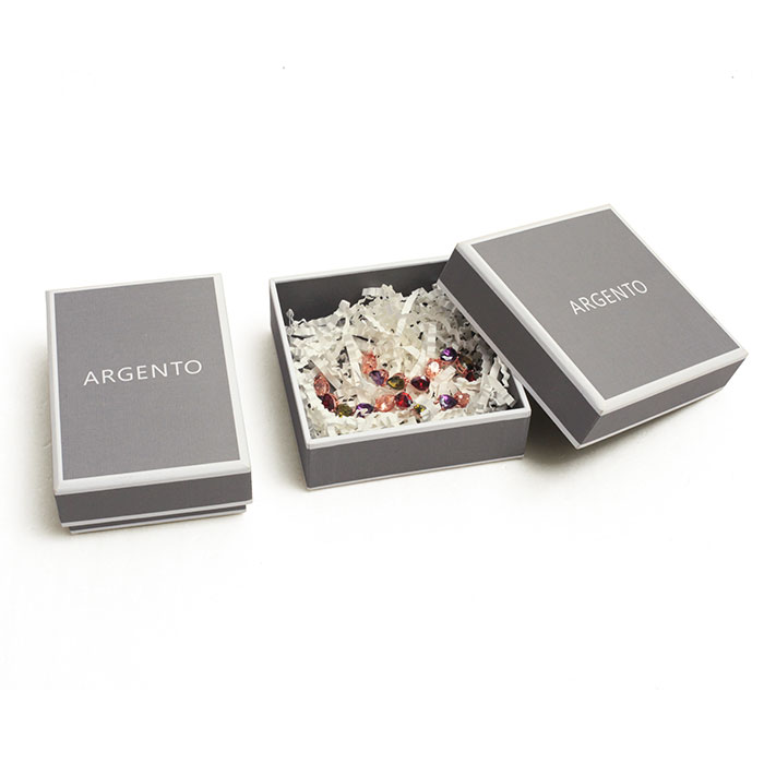 Premium black and white paper necklace and earring custom gift jewelry box