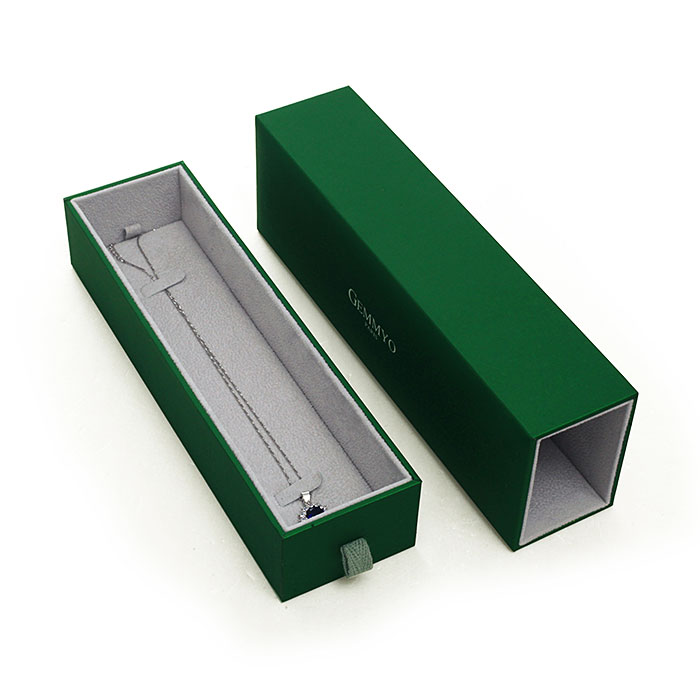 Customize green gemstone jewelry drawer box