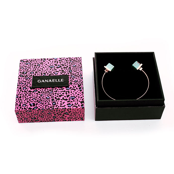 Custom quality jewellery box set, Pink leopard pattern