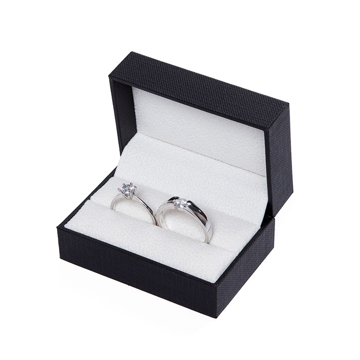 High quality black plastic custom jewelry set box