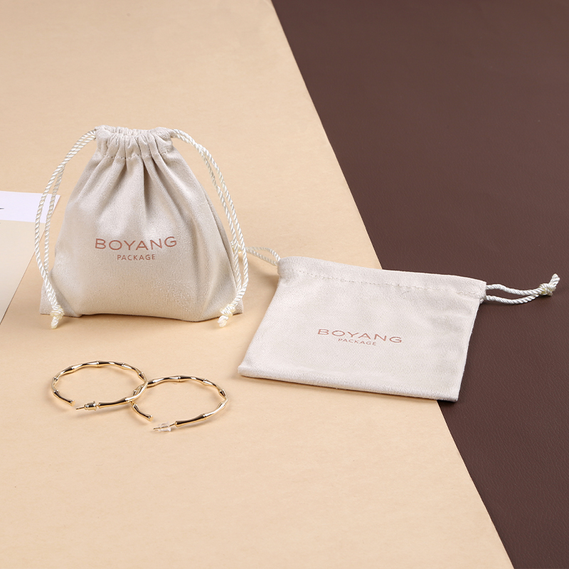 Wholesale High Quality Luxury Custom Logo Small Jewellery Packaging Small Mini Velvet Drawstring Pouch Bag