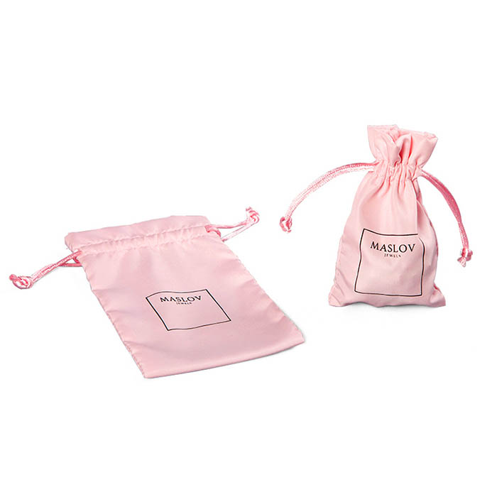 High-grade custom pink microfiber jewelry bag