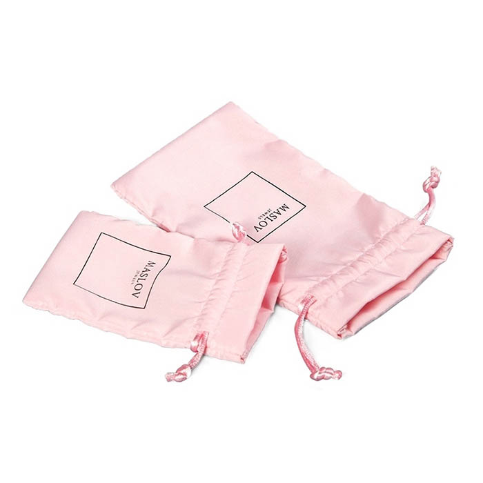 High-grade custom pink microfiber jewelry bag