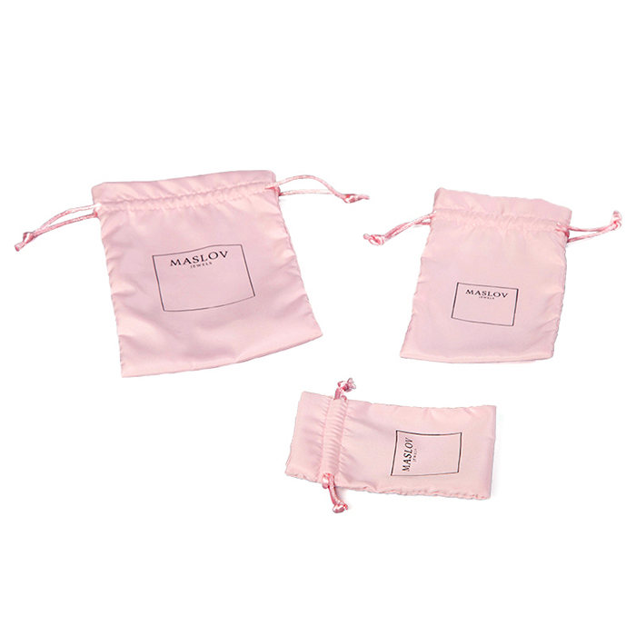 High-grade custom pink microfiber jewelry bag