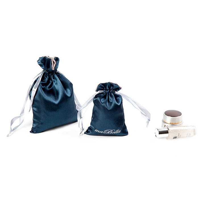 Portable custom satin cosmetic bag