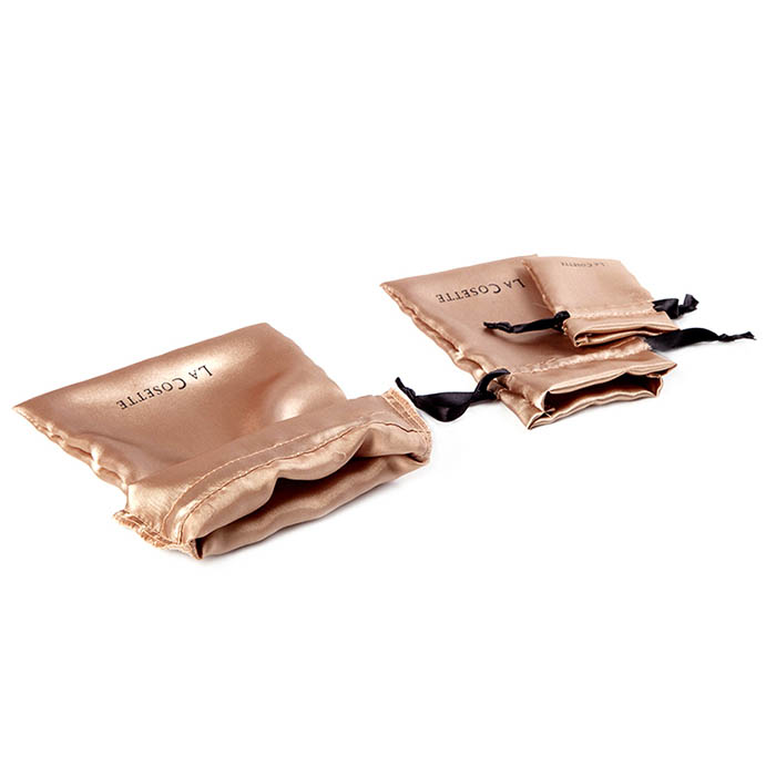 Champagne high-grade custom satin jewelry bag
