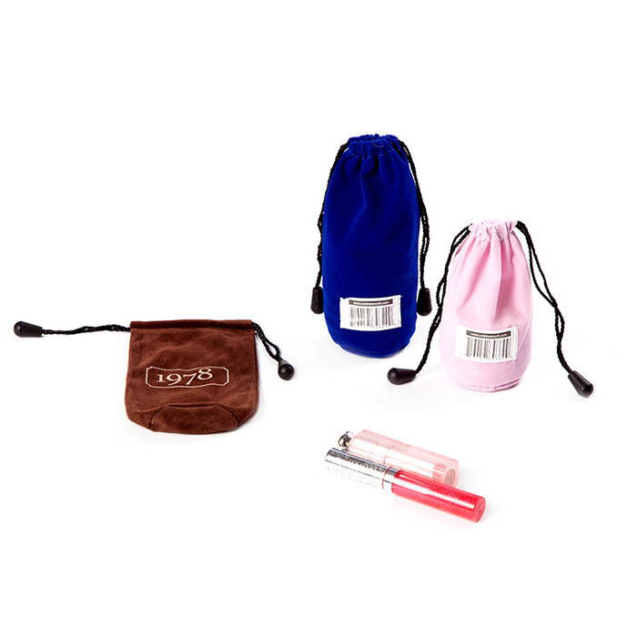 Custom colourful velvet drawstring bags, small velvet bag factory