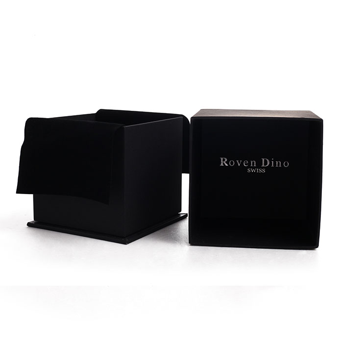 Custom black paper watch boxes, watch packing box factory