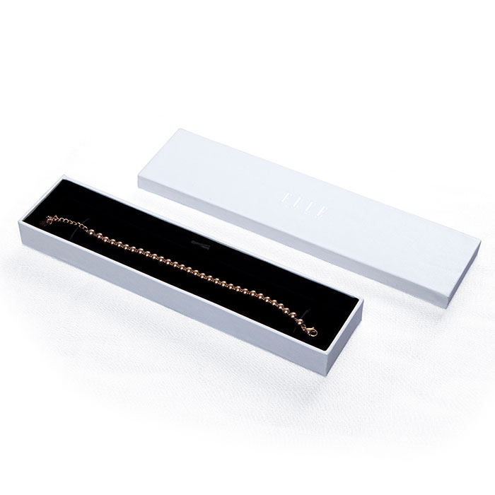 Customized logo printed large white jewelry box