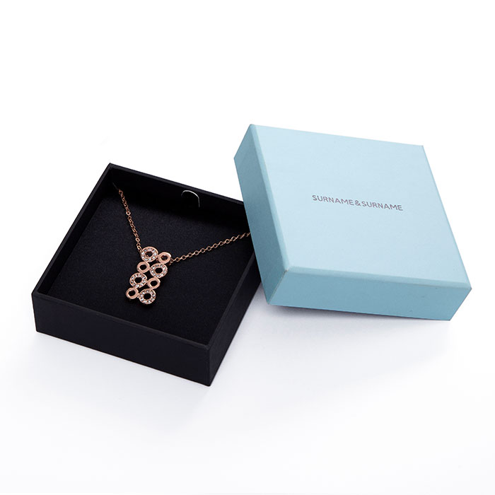 Exquisite custom wathet blue jewelry boxes
