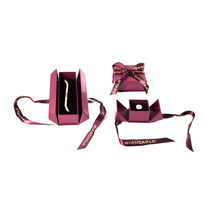 Exquisite fuchsia plastic custom jewelry box on sale