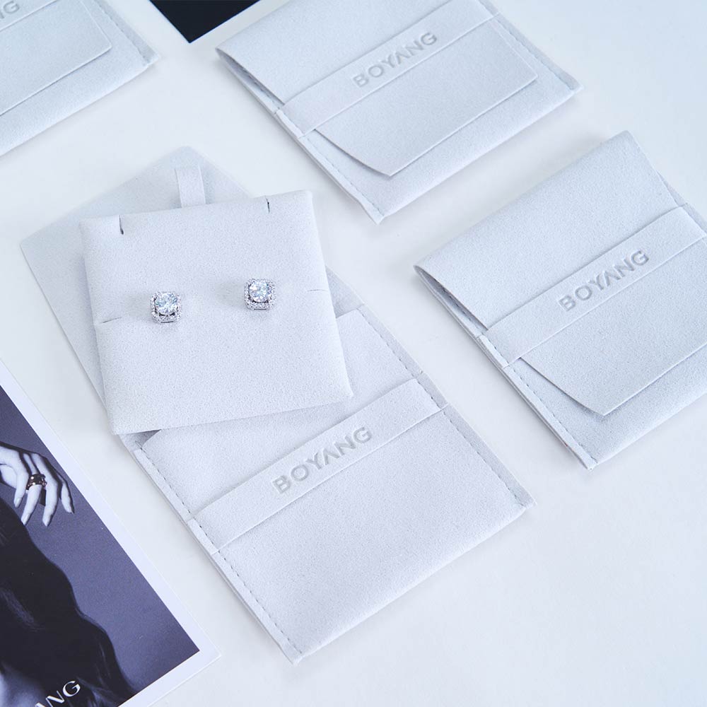 Custom Logo Luxury Jewellery Packaging Bag Microfiber Jewelry Pouch