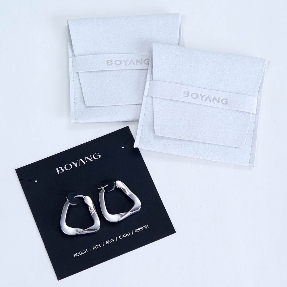 Custom Logo Luxury Jewellery Packaging Bag Microfiber Jewelry Pouch