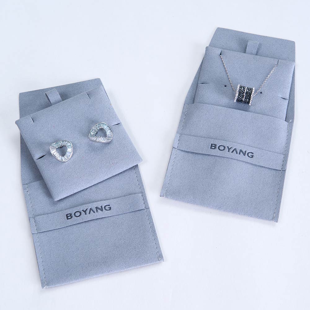 Custom Logo Luxury Jewellery Packaging Bag Microfiber Jewelry Pouch