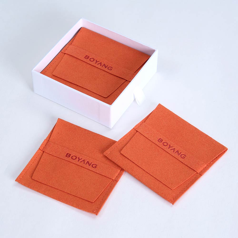 High quality luxury custom gift packing bag microfiber suede jewelry pouch bag