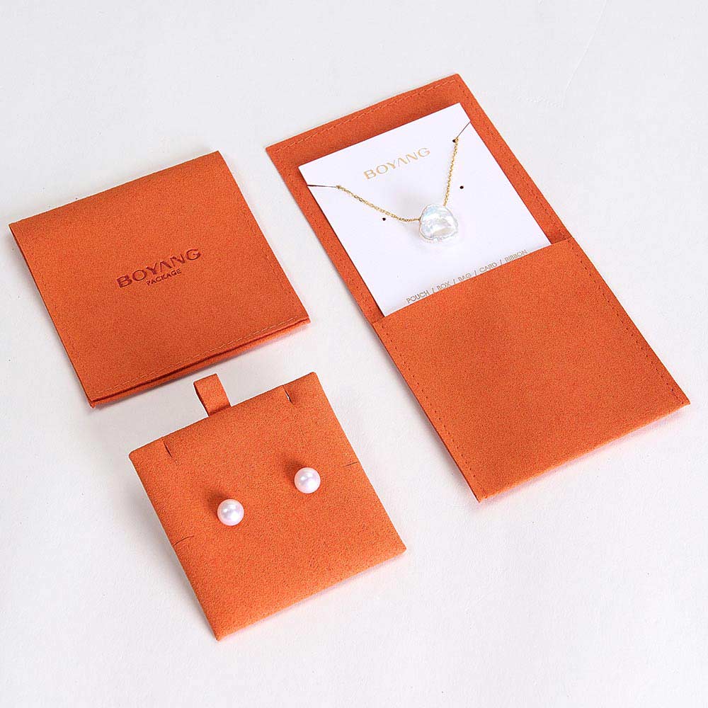 Custom print envelope microfiber jewelry bag pouch packaging with logo