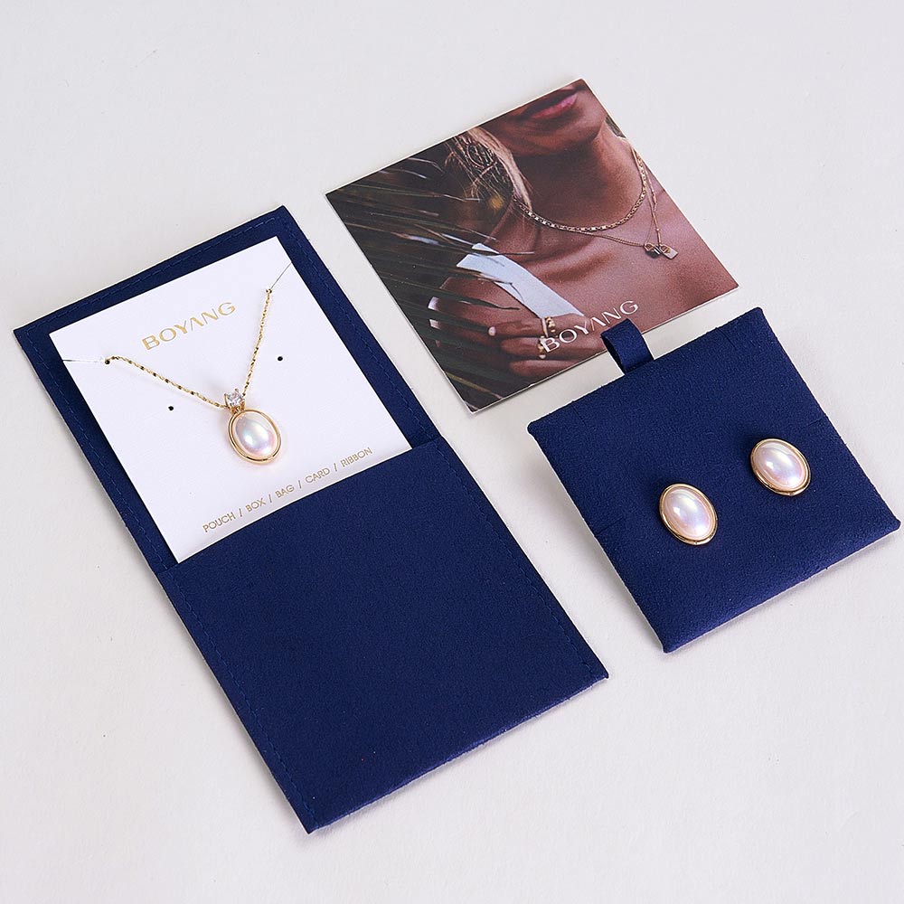 Print logo jewellery package bag envelope custom small microfiber jewelry pouches insert