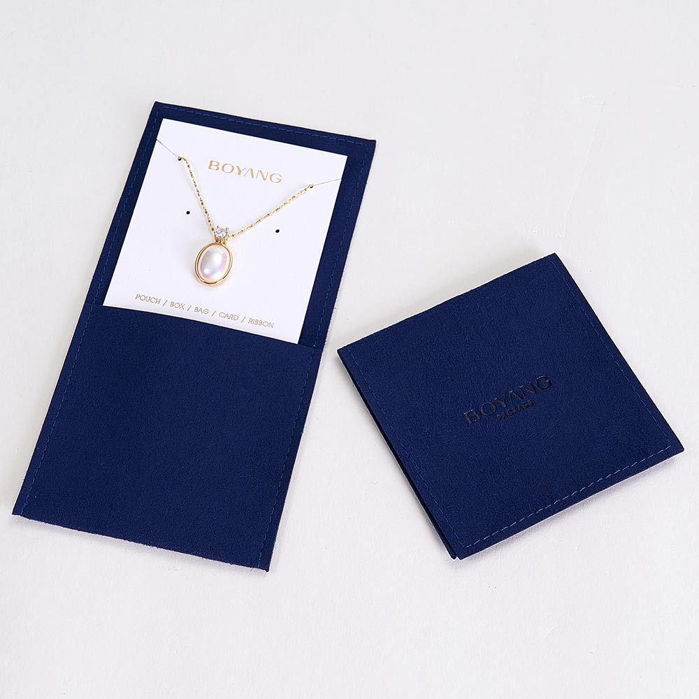 Print logo jewellery package bag envelope custom small microfiber jewelry pouches insert