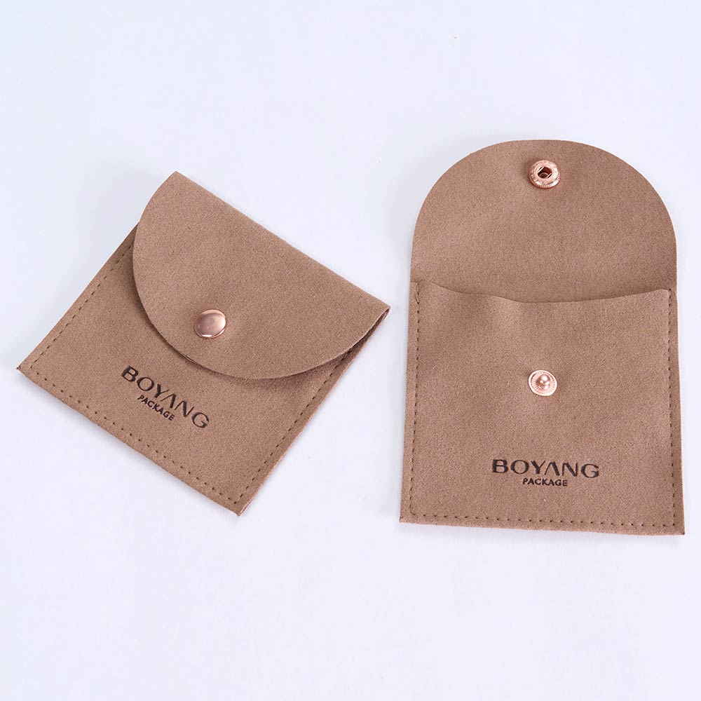 Popular Unique Flannel Necklace Bracelet Ring Snap Button Jewelry Bag Pouch Packaging
