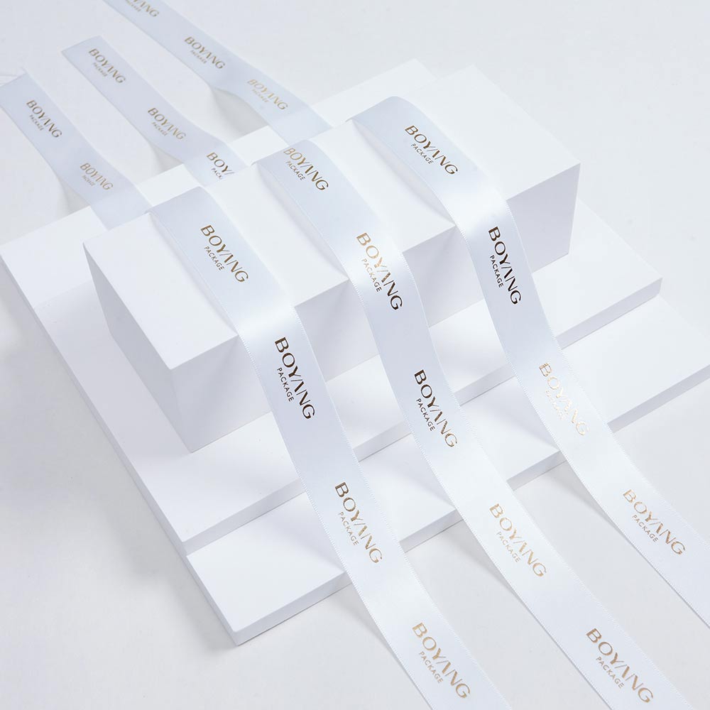 Customized Logo Printed Mixed Colors Double Faced Satin Gift Ribbons