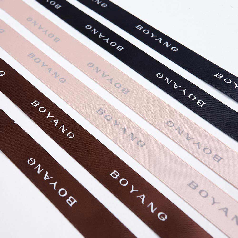 Customized Logo Printed Mixed Colors Double Faced Satin Gift Ribbons