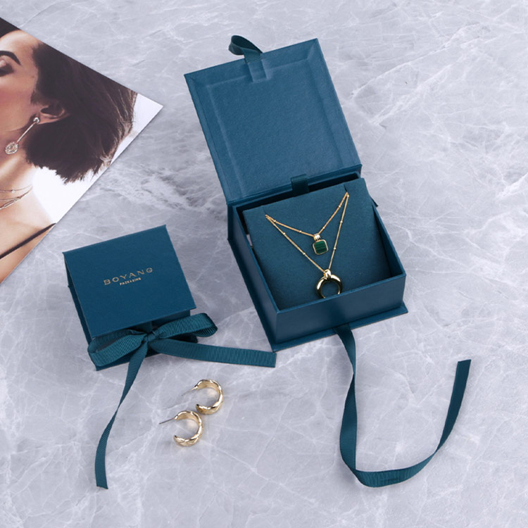 Factory High Quality Custom logo Printed Paper Wedding Necklace Jewelry Gift Packaging Box