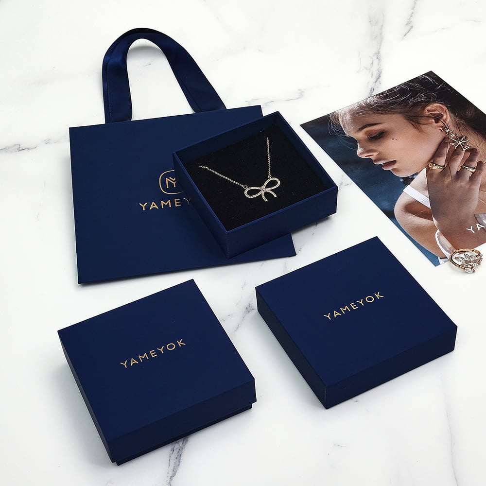 Luxury european women new style custom necklace jewelry gift box