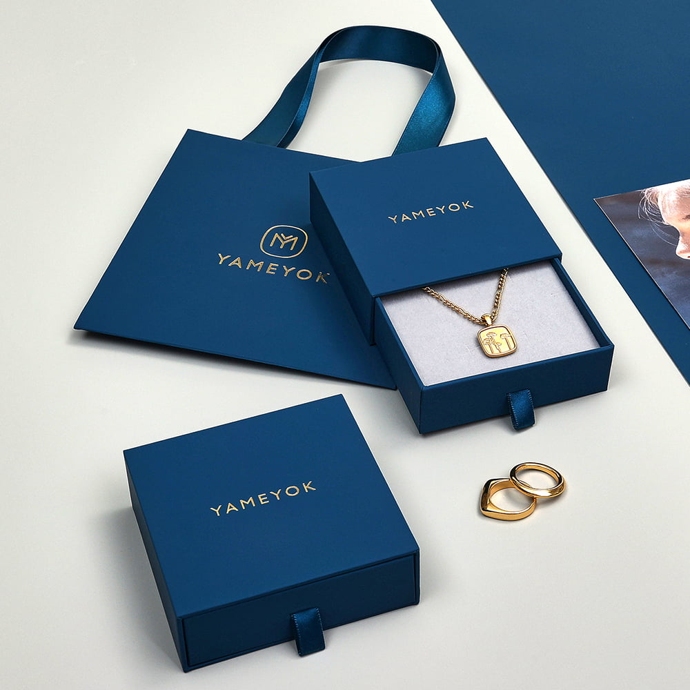 New design paper cardboard custom necklace gift boxes packaging