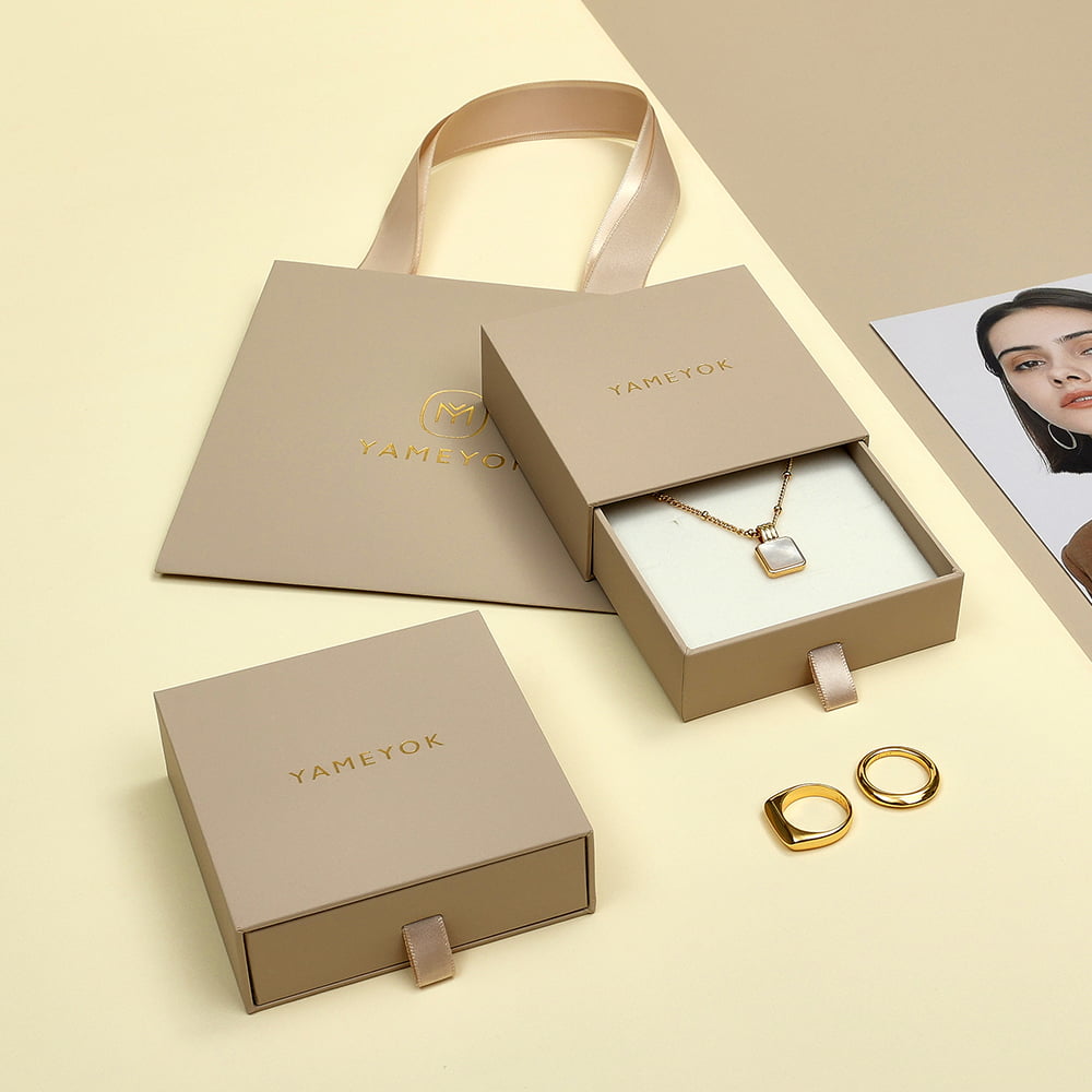 New design paper cardboard custom necklace gift boxes packaging