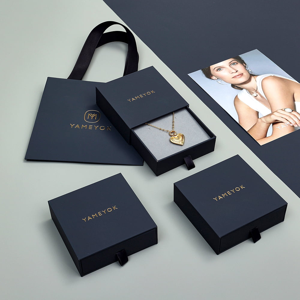 New design paper cardboard custom necklace gift boxes packaging