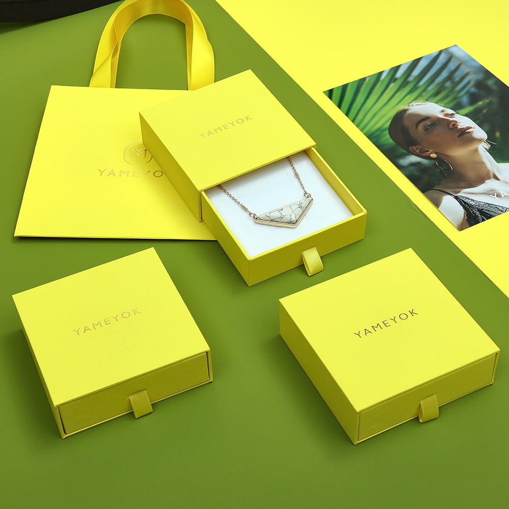 Good supplier wholesale cardboard paper drawer slide earring box